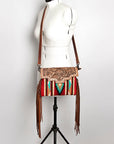 American Darling Crossbody Hand Tooled Saddle Blanket Genuine Leather Women Bag Western Handbag Purse