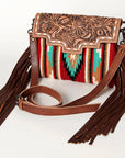 American Darling Crossbody Hand Tooled Saddle Blanket Genuine Leather Women Bag Western Handbag Purse