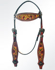 AMERICAN DARLING Western Horse Headstall Breast Collar Set American Leather