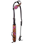 Bar H Equine Horse Leather One Ear Headstall Brown