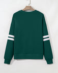 Varsity Stripe Drop Shoulder Sweatshirt