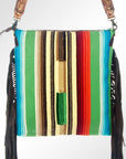 American Darling ADBGZ272 Messenger Hand Tooled Saddle Blanket Genuine Leather Women Bag Western Handbag Purse