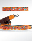 American Darling ADSTF131 Hand Tooled Genuine Leather Crossbody Handle Strap For Bags
