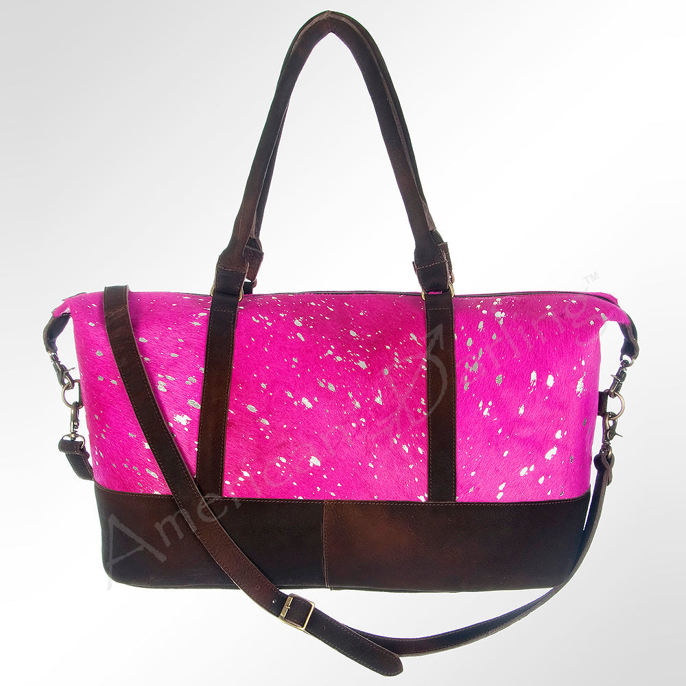 American Darling ADBGZ274 Duffel Hair-On Genuine Leather Women Bag Western Handbag Purse