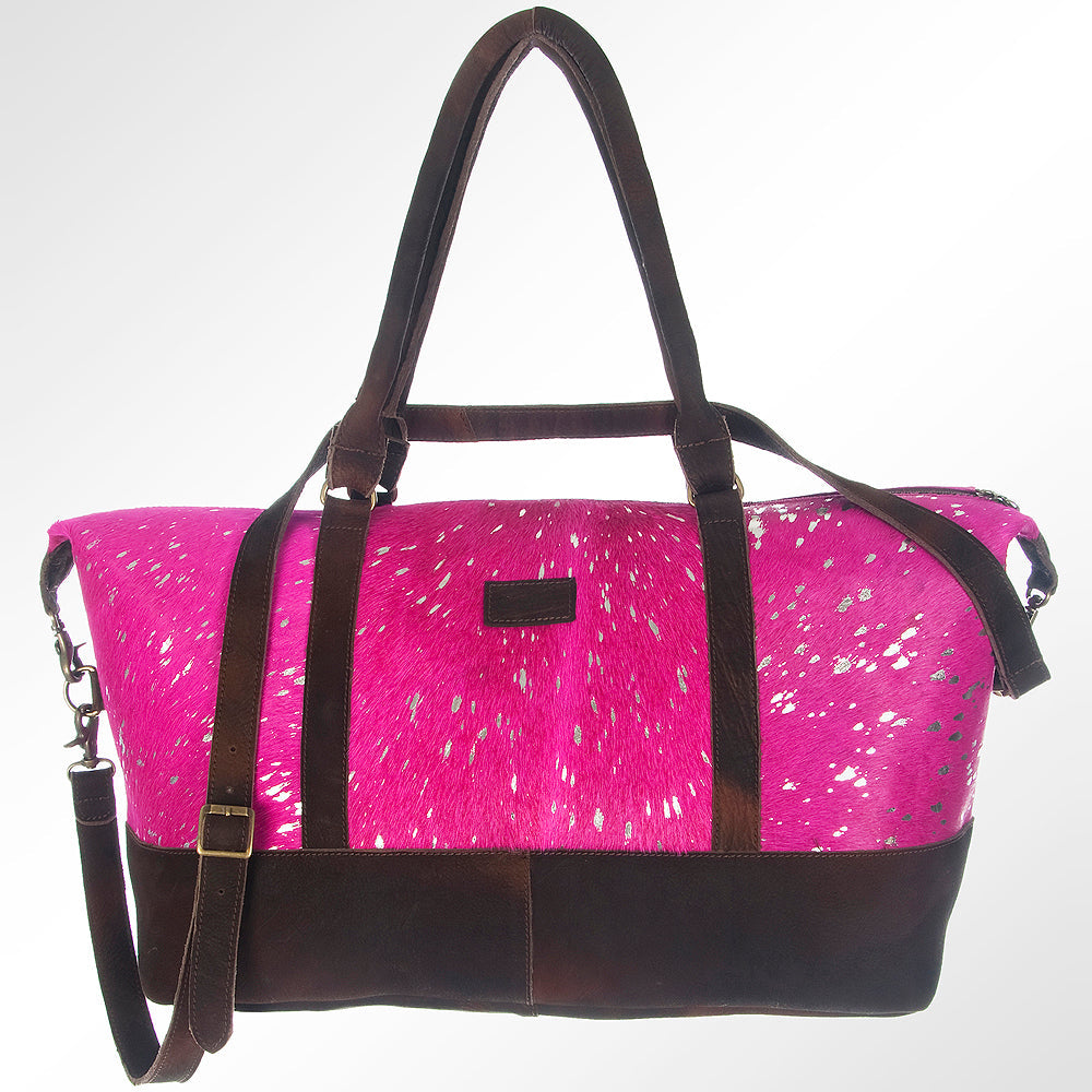 American Darling ADBGZ274 Duffel Hair-On Genuine Leather Women Bag Western Handbag Purse