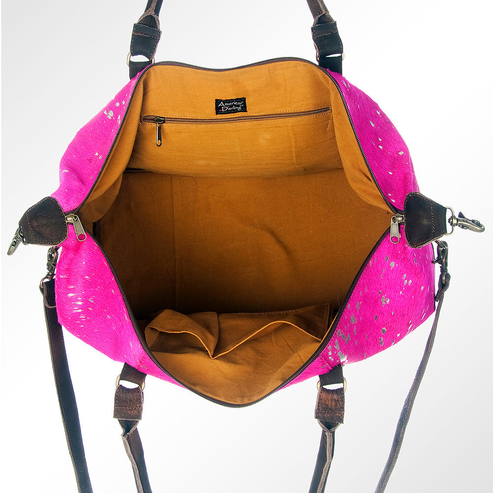 American Darling ADBGZ274 Duffel Hair-On Genuine Leather Women Bag Western Handbag Purse