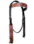 Bar H Equine Horse Leather One Ear Headstall Brown