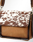 American Darling ADBGI127B Cross Body Hair On Genuine Leather Women Bag Western Handbag Purse