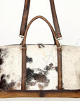 American Darling ADBGI134B Duffel Hair On Genuine Leather Women Bag Western Handbag Purse