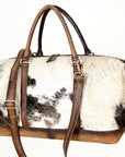 American Darling ADBGI134B Duffel Hair On Genuine Leather Women Bag Western Handbag Purse