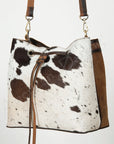 American Darling ADBGI140B Bucket Hair-On Genuine Leather Women Bag Western Handbag Purse