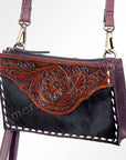 American Darling ADBGI148 Crossbody Hand Tooled Hair-On Genuine Leather Women Bag Western Handbag Purse