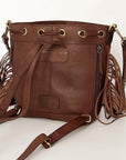 American Darling ADBGI149 Bucket Hand Tooled Hair-On Genuine Leather Women Bag Western Handbag Purse