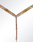 AMERICAN DARLING Western Horse One Ear Headstall Breast Collar Set Leather
