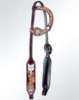 American Darling ADPAF119-HS Western Horse Floral One Ear Headstall Leather