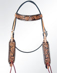 American Darling ADPAF120-HS Western Horse Floral Headstall Genuine Leather Tan