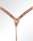 AMERICAN DARLING Western Horse Headstall Breast Collar Set American Leather