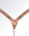 AMERICAN DARLING Western Horse Headstall Breast Collar Set American Leather