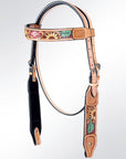 AMERICAN DARLING Western Horse Headstall Breast Collar Set American Leather
