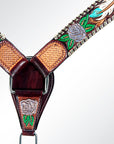 AMERICAN DARLING Western Horse Headstall Breast Collar Set American Leather