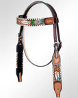 AMERICAN DARLING Western Horse Headstall Breast Collar Set American Leather