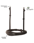 Replacement Noseband of ExionPro Fancy Stitched Raised Anatomical Bridle without Flash