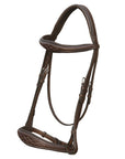 ExionPro Fancy Stitched Raised Anatomical Bridle with Reins without Flash