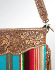 American Darling ADBGA117 Large Crossbody Hand Tooled Saddle Blanket Genuine Leather Women Bag Western Handbag Purse