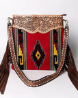 American Darling ADBGA118 Large Crossbody Hand Tooled Saddle Blanket Genuine Leather Women Bag Western Handbag Purse