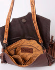 American Darling ADBGZ279 Cross Body Hand Tooled Genuine Leather Women Bag Western Handbag Purse