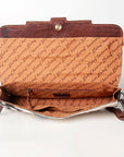 American Darling ADBGZ280 Wallet Hand Tooled Hair-On Genuine Leather Women Bag Western Handbag Purse