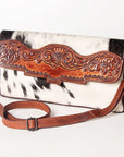 American Darling ADBGZ280 Wallet Hand Tooled Hair-On Genuine Leather Women Bag Western Handbag Purse