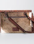 American Darling ADBGZ290 Envelope Hand Tooled Hair-On Genuine Leather Women Bag Western Handbag Purse