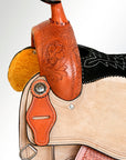Comfytack Western Horse Ranch Roping Cowboy Saddle Genuine Leather Tack Set Tan