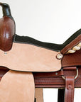 Comfytack Western Horse Ranch Roping Cowboy Saddle Genuine Leather Tack Set Brown/Tan