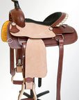 Comfytack Western Horse Ranch Roping Cowboy Saddle Genuine Leather Tack Set Brown/Tan