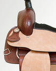 Comfytack Western Horse Ranch Roping Cowboy Saddle Genuine Leather Tack Set Brown/Tan