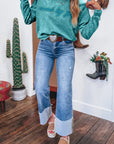 SAVED BY GRACE Embroidered Mineral Wash Sweatshirt