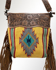 American Darling Signature Crossbody Hand Tooled Saddle Blanket Genuine Leather Women Bag Western Handbag Purse