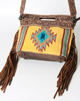 American Darling ADBG496A Clutch Hand Tooled Saddle Blanket Genuine Leather Women Bag Western Handbag Purse
