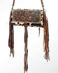 American Darling ADBG526ACGO Wallet Hand Tooled Hair-On Genuine Leather Women Bag Western Handbag Purse