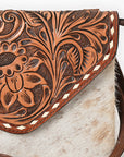 American Darling ADBG590 Envelope Hand Tooled Hair-On Genuine Leather Women Bag Western Handbag Purse