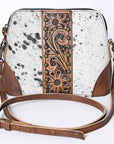 ADBG596 American Darling Hand Tooled Hair On Genuine Leather Women Bag Western Handbag Purse