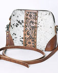 ADBG596 American Darling Hand Tooled Hair On Genuine Leather Women Bag Western Handbag Purse