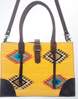 American Darling ADBG598 Tote Saddle Blanket Genuine Leather Women Bag Western Handbag Purse