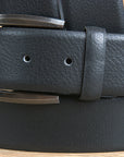 Black Leather Dress Belt 100% Pure Italian Cow Genuine Formal