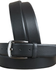 Black Leather Dress Belt 100% Pure Italian Cow Genuine Formal