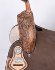 Western Horse Saddle Hilason Flex Tree American Leather Trail Barrel