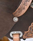 Western Horse Saddle Hilason Flex Tree American Leather Trail Barrel