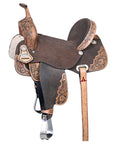 Western Horse Saddle Hilason Flex Tree American Leather Trail Barrel